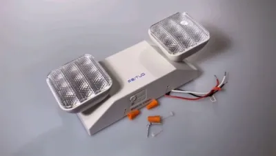 تركيب وتثبيت كشاف طوارئ  LED ثنائي الرأس معتمد من UL/cUL، طراز JLEU9