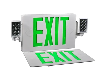 JLECD2GW/JLECD2RW LED لافتات مخارج الطوارئ مضيئة/كشافات طوارئ ولوحات مخارج الطوارئ Combo (Red Letters)