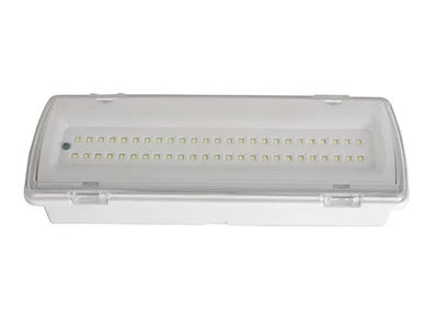 كشاف طوارئ جداري أو سقفي بـ 50 لمبة LED نوع SMD2835 (مدمج مع لافتة مخرج طوارئ مضيئة)