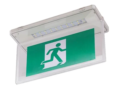 لوحة خروج طوارئ LED مقاومة للماء (مدمجة مع ملصق سهم اتجاه الخروج و20 عدسة ليد)
